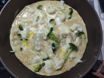 Daržovių omletas su kietuoju sūriu Žingsnis 3