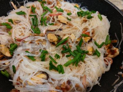 Funchosa pagal korėjietišką receptą su jūros gėrybėmis Žingsnis 14