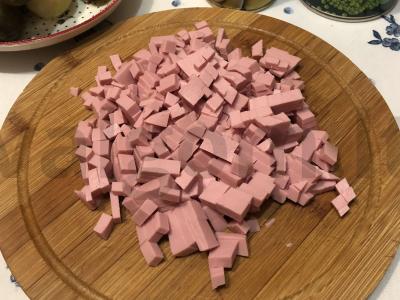 Olivjė su alyvuogėmis ir dešra Žingsnis 4