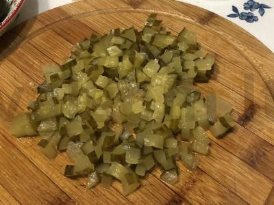 Olivjė su alyvuogėmis ir dešra Žingsnis 5