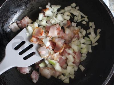 Penne su moliūgu ir bekonu Žingsnis 2