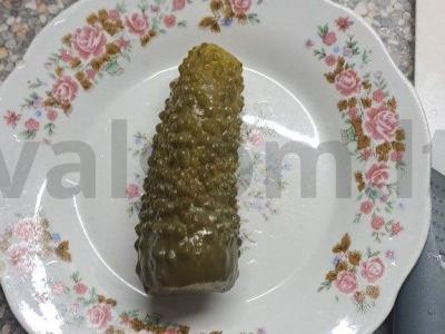 Vasaros salotos su Pekino kopūstu ir marinuotomis agurkais Žingsnis 3