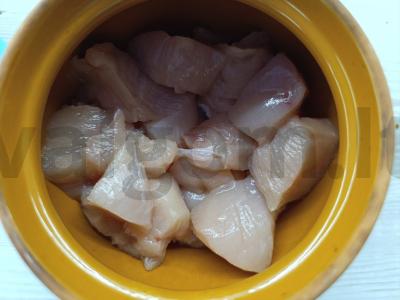 Vištienos filė su ryžiais puode Žingsnis 1