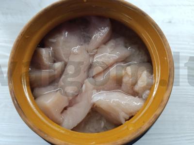 Vištienos filė su ryžiais puode Žingsnis 4