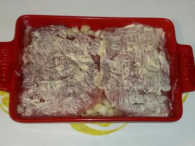 Kiaulienos kepsnys po bulvėmis su sūriu Žingsnis 4