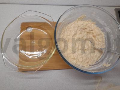 Varškės-kokosų apkepas su obuoliu ir kriauše mikrobangų krosnelėje Žingsnis 5