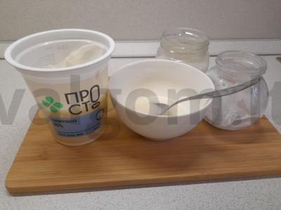 Varškės-kokosų apkepas su obuoliu ir kriauše mikrobangų krosnelėje Žingsnis 7