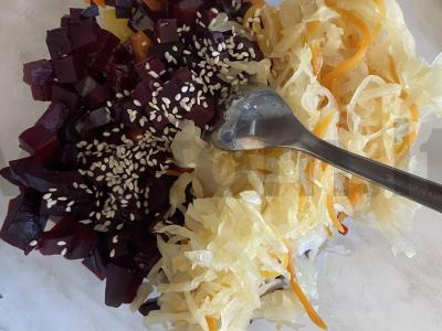 Šiltas vinigretas „Kaip iš orkaitės“ Žingsnis 4