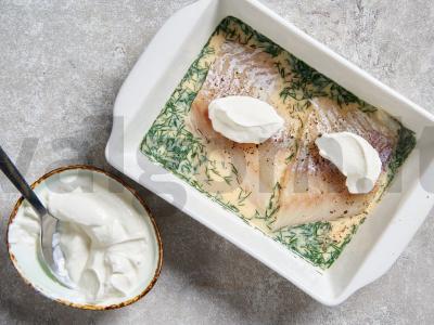 Menkių filė su grietine orkaitėje Žingsnis 4