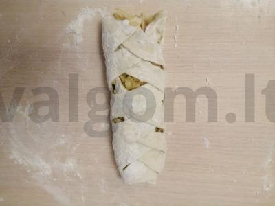 Sluoksniuota tešla su obuoliais Žingsnis 5