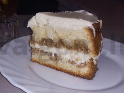 Biskvitinis tortas prie arbatos pagrindine nuotrauka