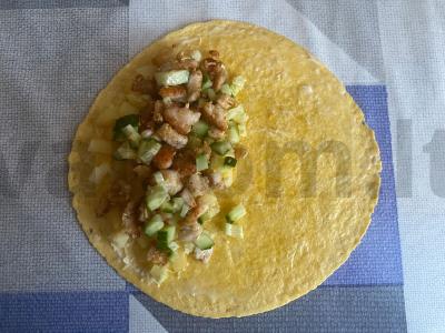 Vietinis lavašas su įdaru „Amerikietiškai“ Žingsnis 9