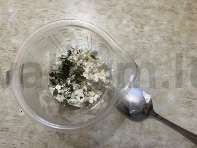 Varškės tartaletės su pieno dešrele Žingsnis 2