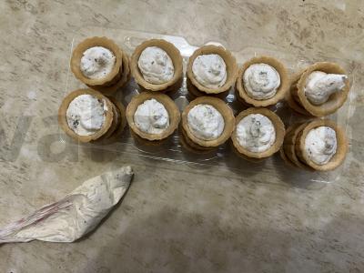 Varškės tartaletės su pieno dešrele Žingsnis 6