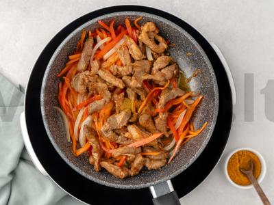 Mėsa tailandiškai su daržovėmis Žingsnis 7