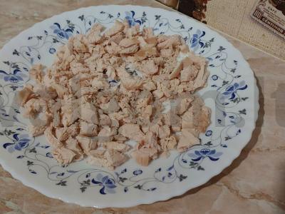 Salotas „Vynuogių pieva“ Žingsnis 1