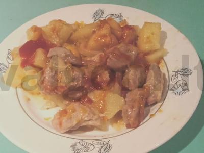 Troškinta mėsa su kečupu Žingsnis 6