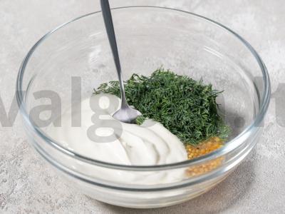 Salotas su raudona žuvimi ir krevetėmis Žingsnis 4