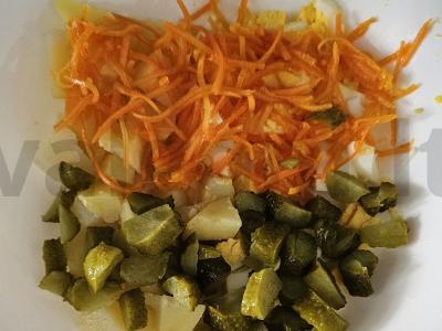 Korejietiškų morkų salotos su bulvėmis Žingsnis 2