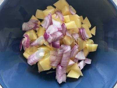 Daržovių sriuba iš cukinijų ir bulvių „Tas pats“ Žingsnis 1