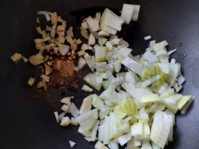 Žalioji prieskoninė lęšių vakarienė Žingsnis 2