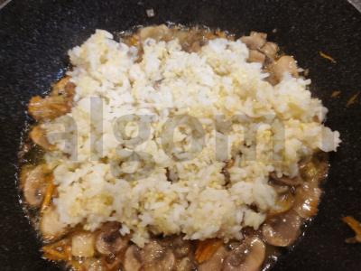 Ryžių-kviečių košė su grybais Žingsnis 9