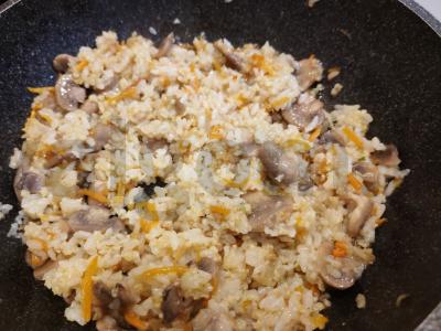 Ryžių-kviečių košė su grybais Žingsnis 10