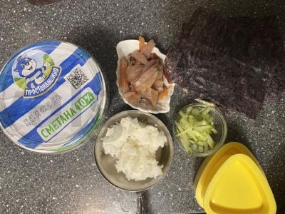 Namų onigiri su grietine Žingsnis 1