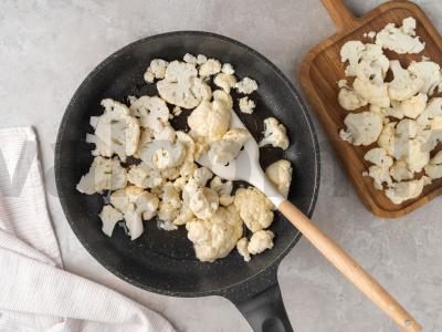 Žiedinė kopūstai su pievagrybiais Žingsnis 2