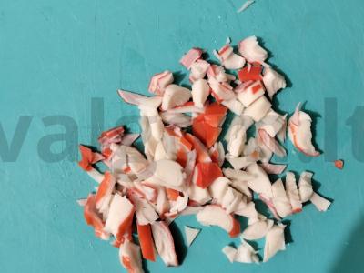 Jūros salotos su kukurūzais ir kiaušiniu Žingsnis 2