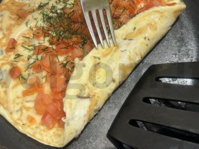 Sotūs kiaušinių ritinys pusryčiams Žingsnis 12