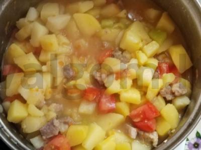 Troškinta bulvė su mėsa Žingsnis 6