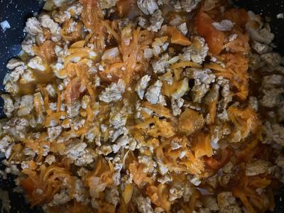 Troškinta morkų su kalakutienos faršu Žingsnis 3