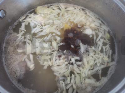 Tirštas barščiai su grūdais ir vištiena Žingsnis 5