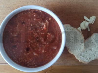 Tirštas barščiai su grūdais ir vištiena pagrindine nuotrauka