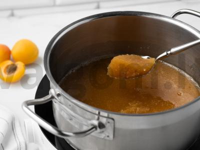 Persikų želė iš sulčių ir džemo Žingsnis 4