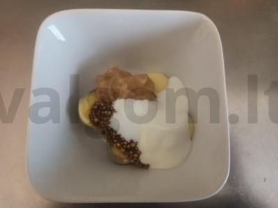 Kiaušinių užkandis su menkių ikrais ir dižono garstyčiomis Žingsnis 3