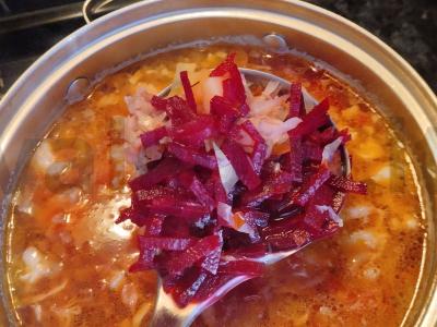 Borsčas su kiaulės kulšimi pietums Žingsnis 4