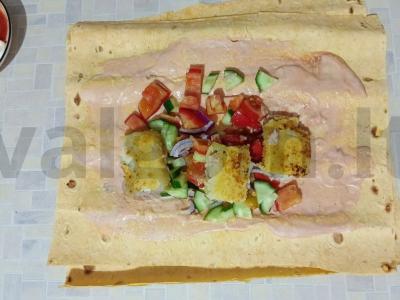 Žuvies šaurma per 30 minučių Žingsnis 6