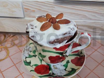 Greitas pyragas pusryčiams su krakmolu pagrindine nuotrauka