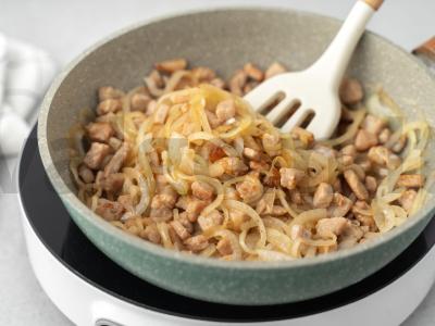 Kepta moliūgų su mėsa Žingsnis 5