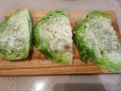 Kopūstų steikas su sūriu Žingsnis 2