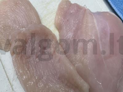 Vištienos krūtinėlės „Ekzotika“ Žingsnis 1