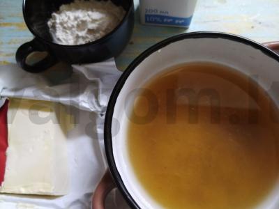 Veršiena „Po-orlovski“ su grietinėlėmis Žingsnis 2