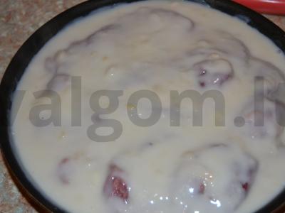 Veršiena „Po-orlovski“ su grietinėlėmis Žingsnis 4