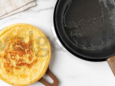 Varškės pyragas keptuvėje Žingsnis 6