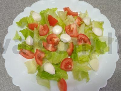 Salotas su mocarela ir baklažanu Žingsnis 3