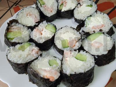 Rulonai su krevetėmis ir ikrais Žingsnis 7