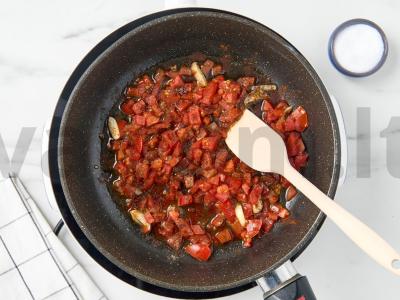 Žiedinė kopūstai su cukinijomis Žingsnis 3