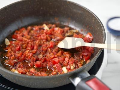 Žiedinė kopūstai su cukinijomis Žingsnis 4